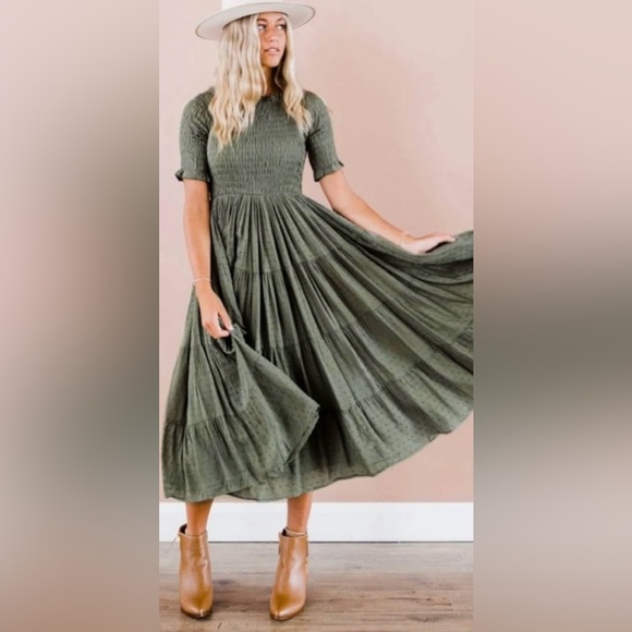 Source Unknown Dresses & Skirts - Olive Green Dress